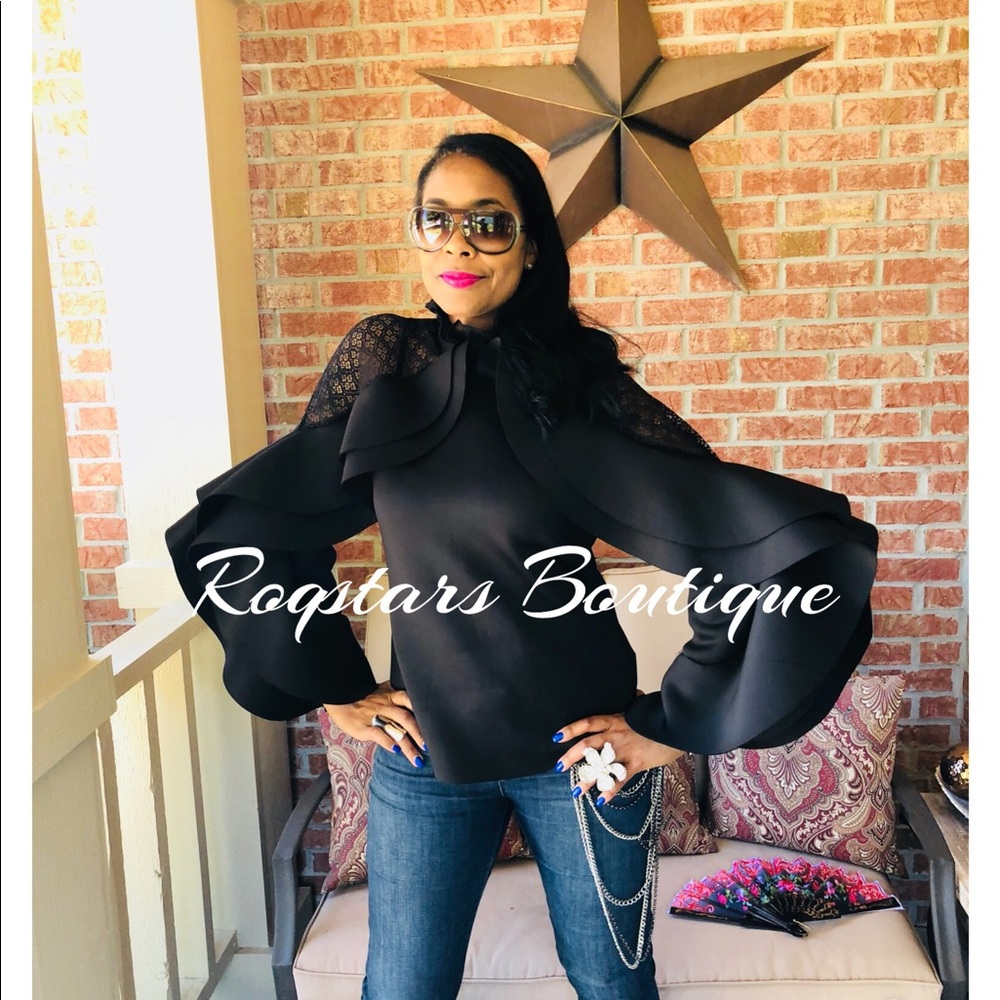 Black elegant blouse - Picture 5 of 7